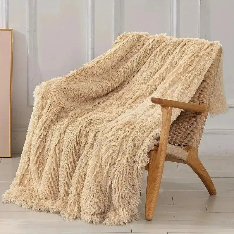 Dekorative Wendedecke aus extra weichem Kunstfell – 120x200 cm für luxuriösen Komfort und Stil