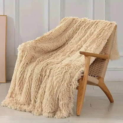 Dekorative Wendedecke aus extra weichem Kunstfell – 120x200 cm für luxuriösen Komfort und Stil