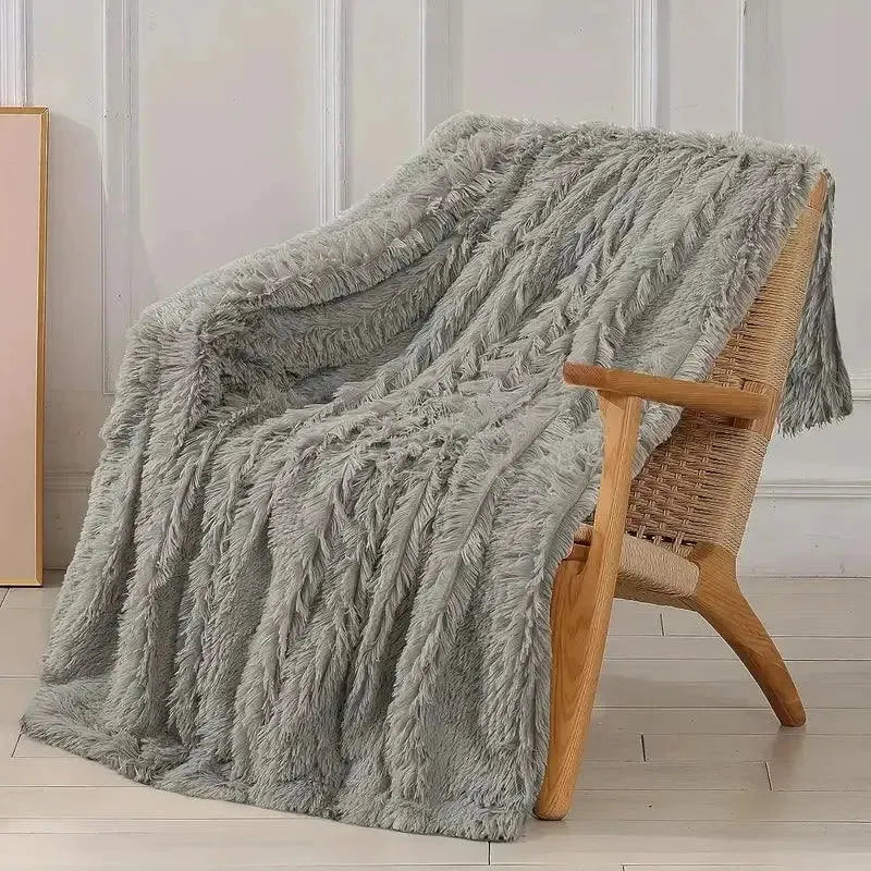 Dekorative Wendedecke aus extra weichem Kunstfell – 120x200 cm für luxuriösen Komfort und Stil