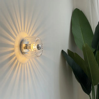 Bauhaus Glas Wandleuchte - Dekorative Wandlampe mit beeindruckenden Effekten für Flure und Wohnzimmer