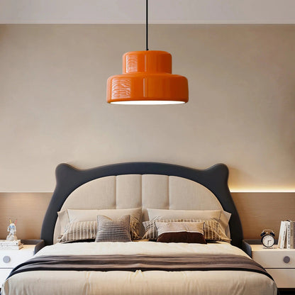 Bauhaus Vintage Orange Hängelampe für Esszimmer