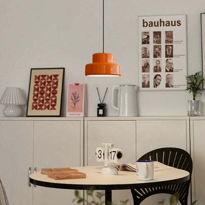 Bauhaus Vintage Orange Hängelampe für Esszimmer