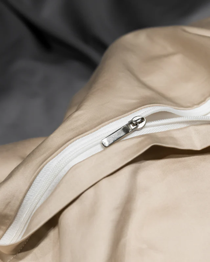 Serenity Luxe – 4-teiliges Baumwollsatin-Bettwäsche-Set mit eleganter Stickerei