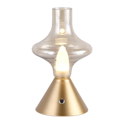 Tischlampe – Laternenstil – Retro-Stil – LED-Beleuchtung – Touch-Lampe – Schwarz/Gold