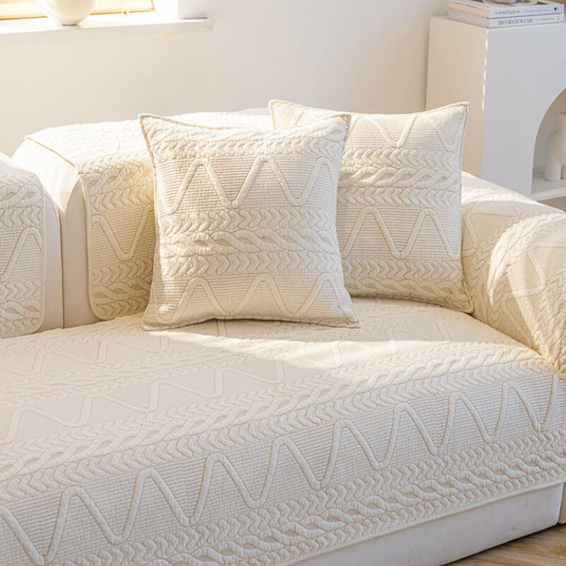 Baumwollgepolsterte Ecksofaüberzüge, Möbelprotektor Rutschfeste Sofaüberzüge