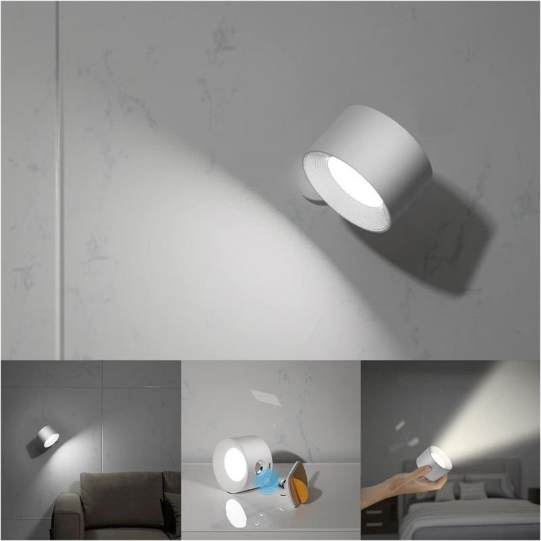 Garduru – Wiederaufladbare 360° Wandlampe