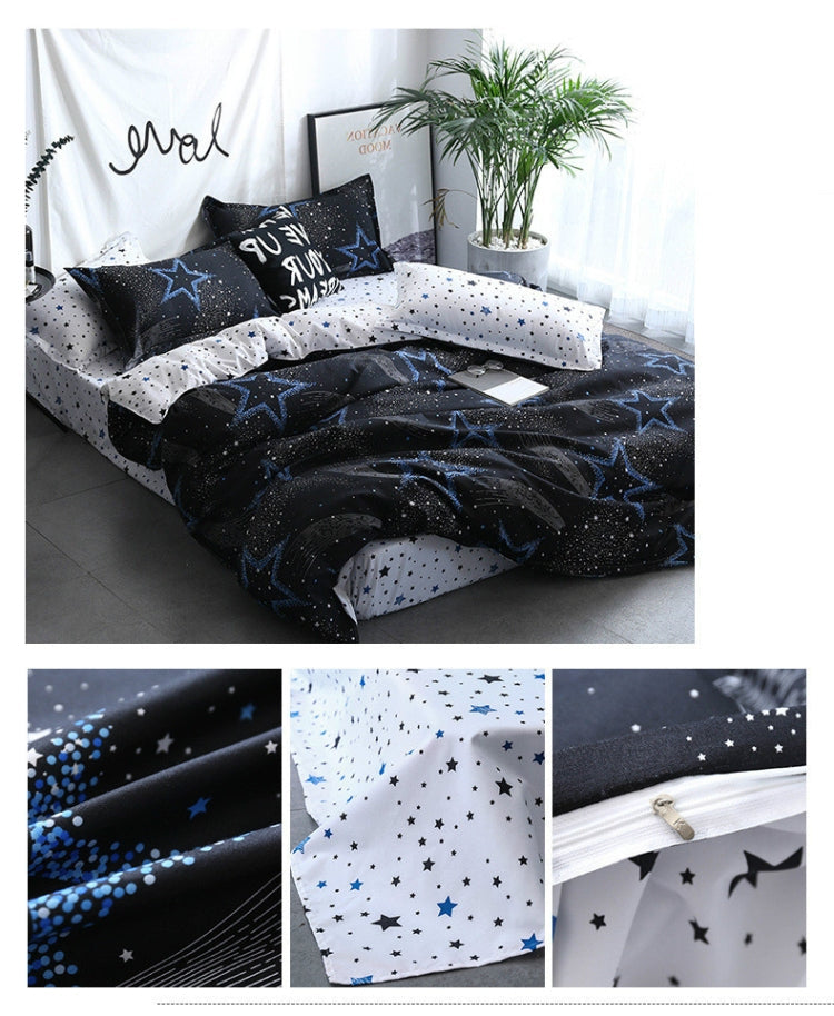 Bettwäsche Set 4-teilig – Star Design – 100% Polyester – Größe 200x230 cm