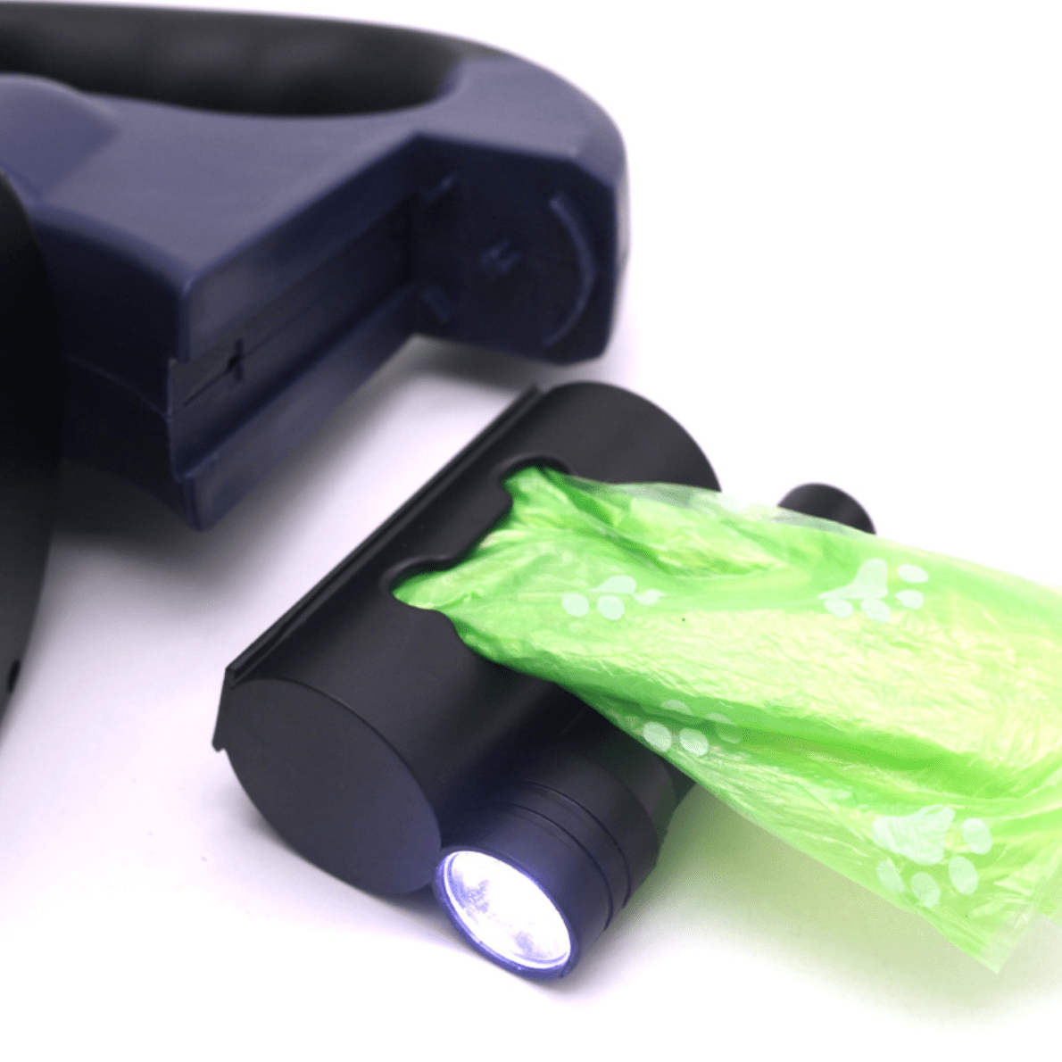 Garduru - Doppelte Hundeleine mit Taschenlampe zum Umwickeln