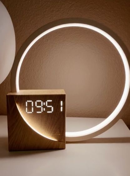 Garduru - Wecker mit dimmbarer Touchlampe, Ladegerät und vielen anderen Funktionen, Weihnachtsgeschenk