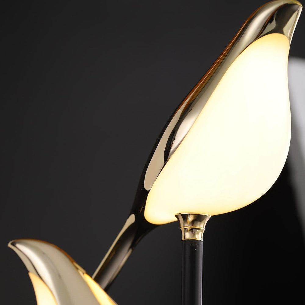 Schreibtischlampe LED BirdLamp – Design Postmodern in galvanisiertem Gold