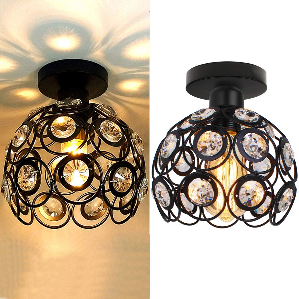 Aufhängung Flur Fancy Gold - Elegante Deckenlampe aus Gold und Kristall für Flur