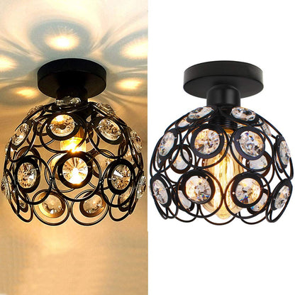 Aufhängung Flur Fancy Gold - Elegante Deckenlampe aus Gold und Kristall für Flur