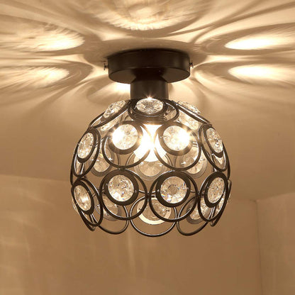 Aufhängung Flur Fancy Gold - Elegante Deckenlampe aus Gold und Kristall für Flur