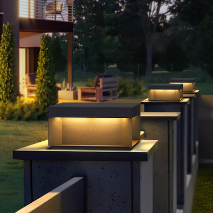 Solar-Säulenlampe für den Außenbereich - Wetterfestes Licht mit LED