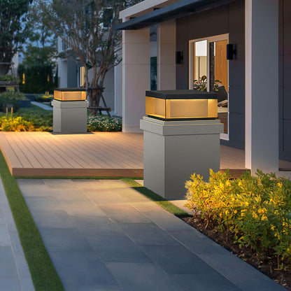 Solar-Säulenlampe für den Außenbereich - Wetterfestes Licht mit LED