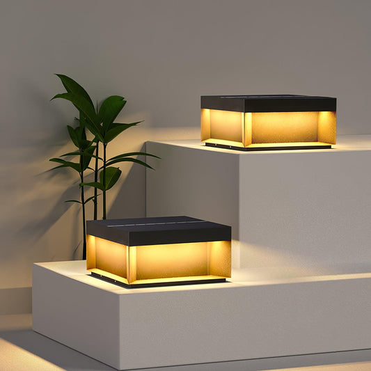 Solar-Säulenlampe für den Außenbereich - Wetterfestes Licht mit LED