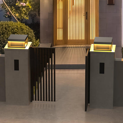 Solar-Säulenlampe für den Außenbereich - Wetterfestes Licht mit LED