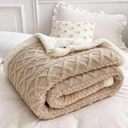 Warmes Fleece-Decke aus 100% Polyester – Hypoallergen und bequem für kalte Nächte