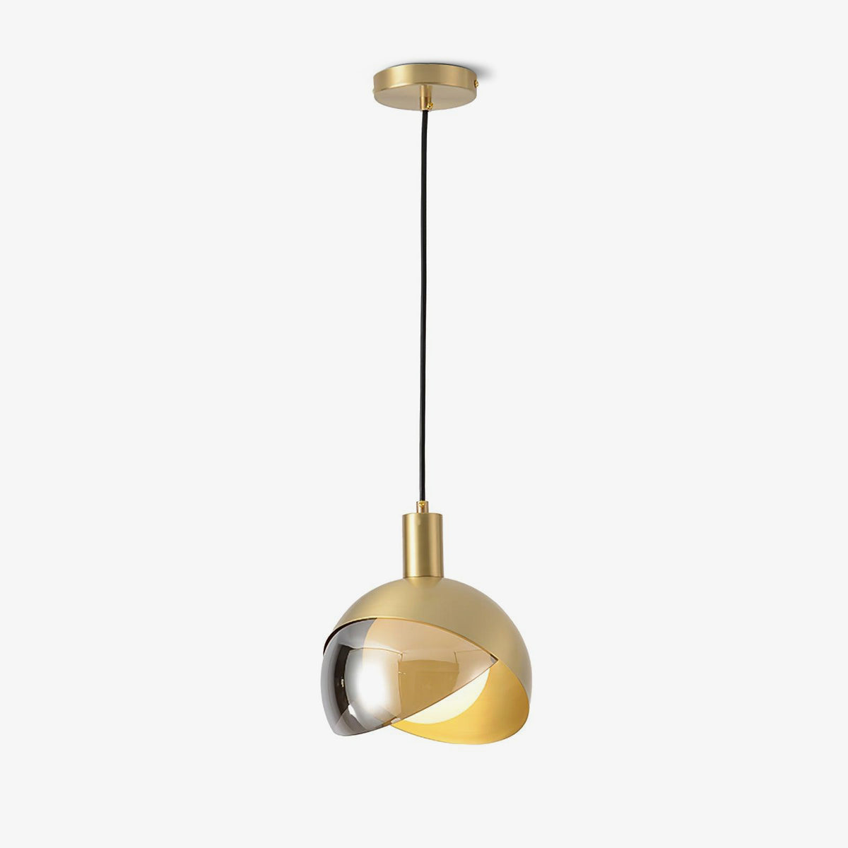 Moderne Hängeleuchte - Minimalistische Lampe aus Metall und Glas, Urban Design