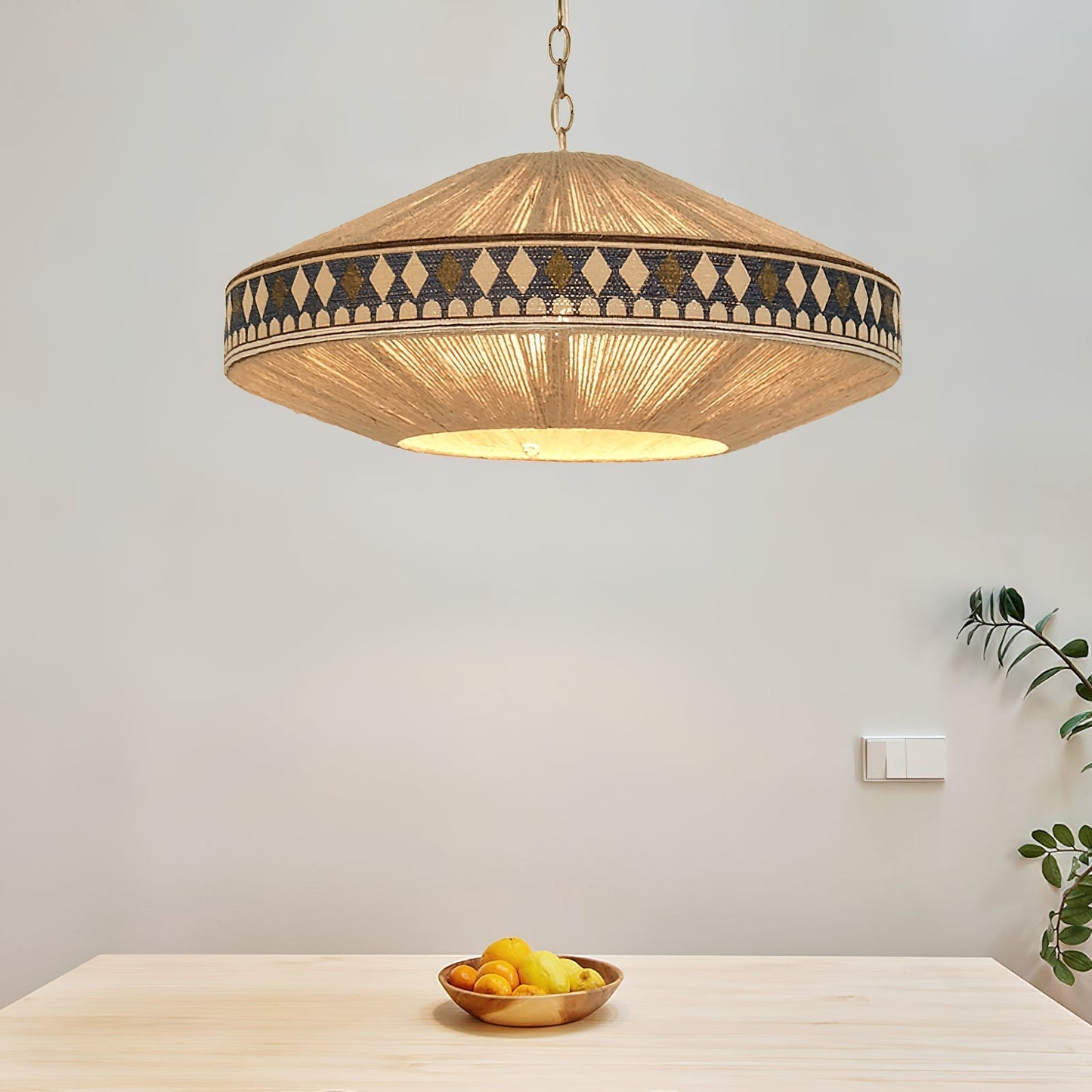 Suspension Bohemian Fringe - Pendelleuchte mit Fransen und tribalem Design