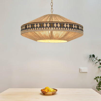 Suspension Bohemian Fringe - Pendelleuchte mit Fransen und tribalem Design