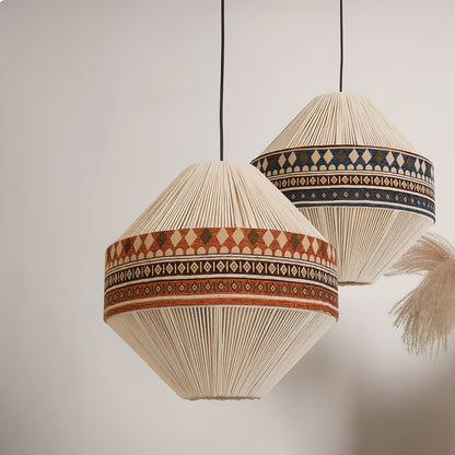 Suspension Bohemian Fringe - Pendelleuchte mit Fransen und tribalem Design