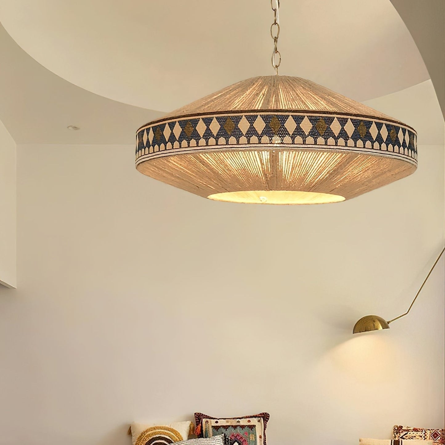 Suspension Bohemian Fringe - Pendelleuchte mit Fransen und tribalem Design