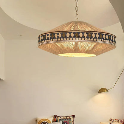 Suspension Bohemian Fringe - Pendelleuchte mit Fransen und tribalem Design