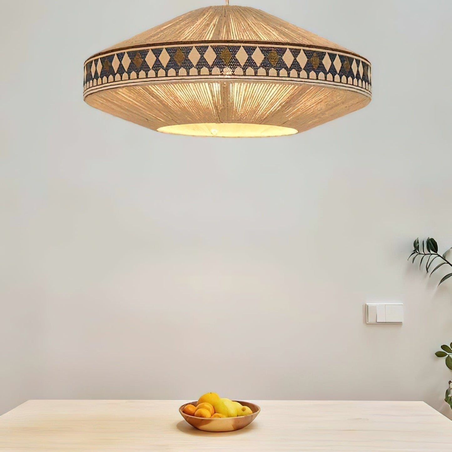 Suspension Bohemian Fringe - Pendelleuchte mit Fransen und tribalem Design