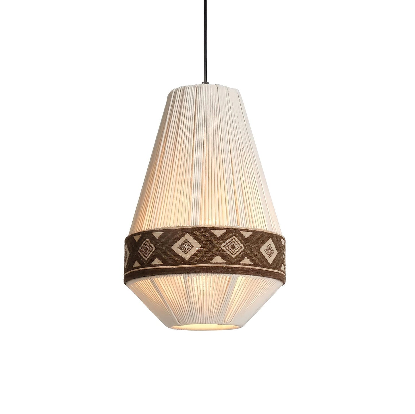 Suspension Bohemian Fringe - Pendelleuchte mit Fransen und tribalem Design