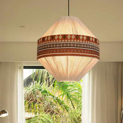 Suspension Bohemian Fringe - Pendelleuchte mit Fransen und tribalem Design