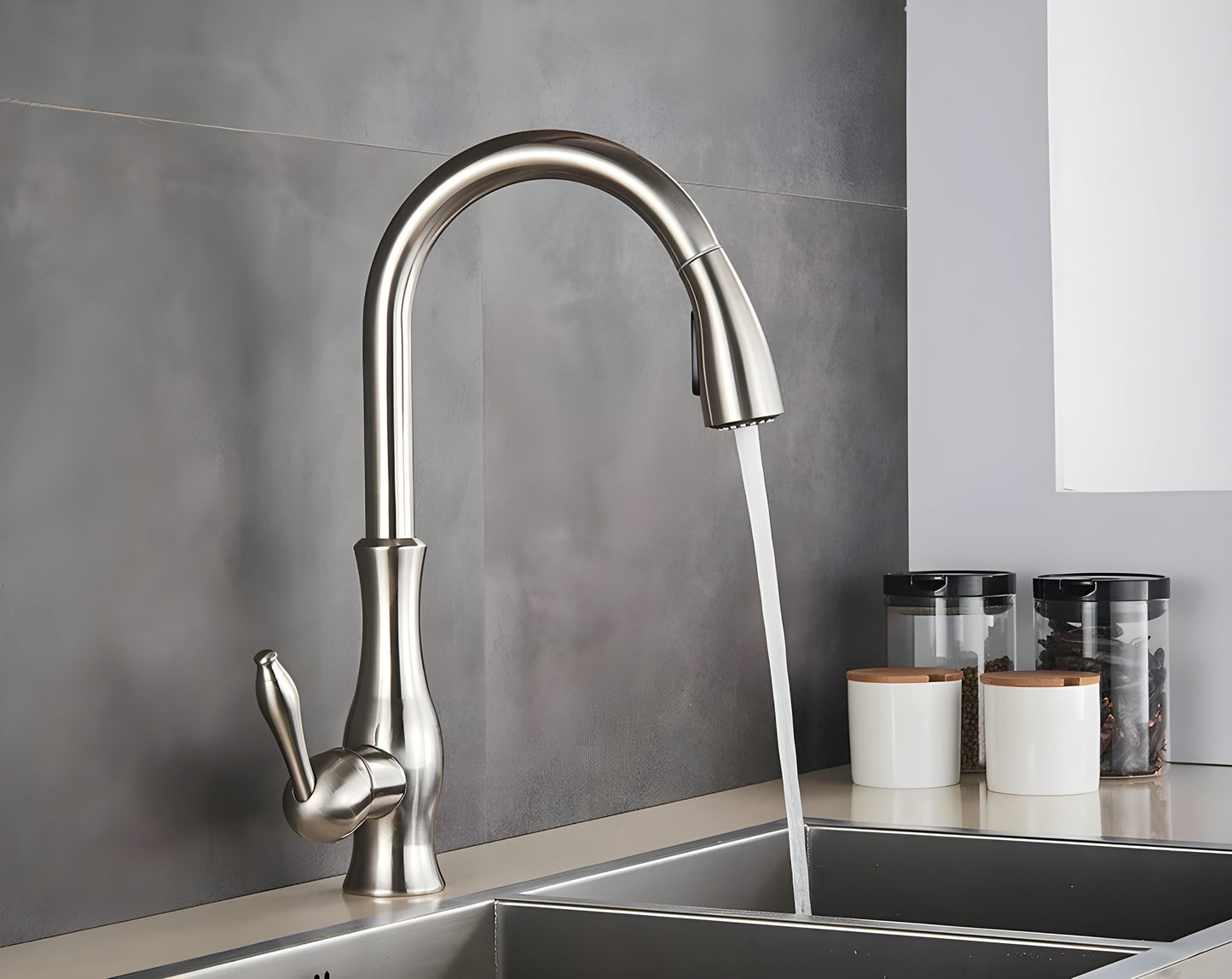 Garduru Faucet – Rotierbarer Ausziehbarer Küchenarmatur für das Waschbecken
