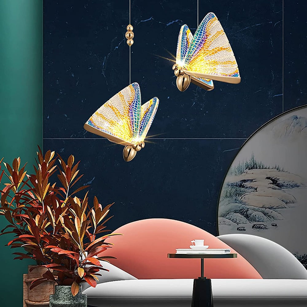 Royallure Schmetterling Pendelleuchte – Elegante Hängeleuchte Kronleuchter für Wohn- & Schlafzimmerdekoration
