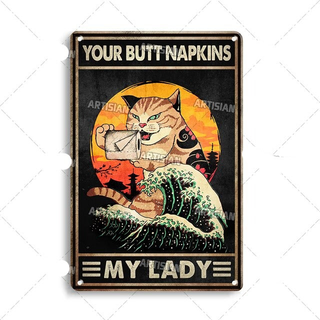 Vintage Cat | Metallposter