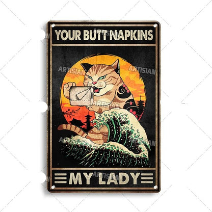 Vintage Cat | Metallposter