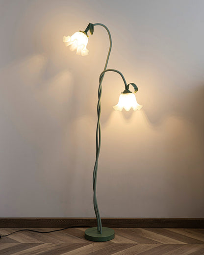 Garduru - Elegante florale LED-Tischlampe