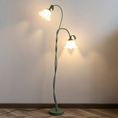 Garduru - Elegante florale LED-Tischlampe