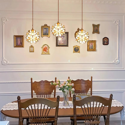 Suspension Capiz und Muschel - Elegante Metall- und Glasklampen für Wohnzimmer und Esszimmer