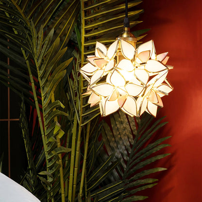 Suspension Capiz und Muschel - Elegante Metall- und Glasklampen für Wohnzimmer und Esszimmer