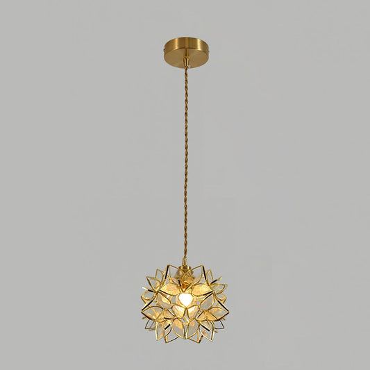 Suspension Capiz und Muschel - Elegante Metall- und Glasklampen für Wohnzimmer und Esszimmer