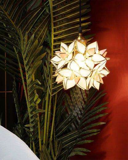 Suspension Capiz und Muschel - Elegante Metall- und Glasklampen für Wohnzimmer und Esszimmer