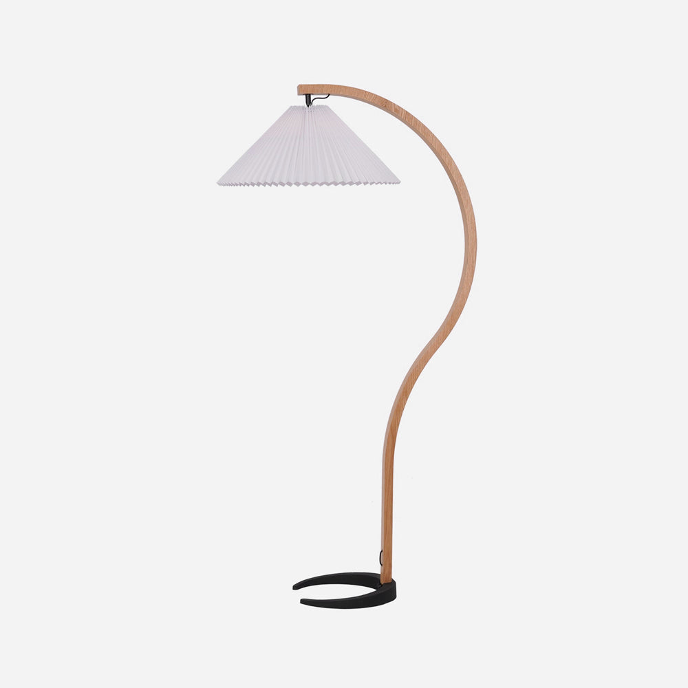 Garduru Stehleuchte im Caprani Design | LED Beleuchtung | Modernes Holz-Look | Elegante Wohnraum-Deko
