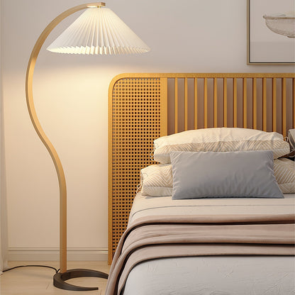 Garduru Stehleuchte im Caprani Design | LED Beleuchtung | Modernes Holz-Look | Elegante Wohnraum-Deko