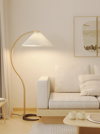 Garduru Stehleuchte im Caprani Design | LED Beleuchtung | Modernes Holz-Look | Elegante Wohnraum-Deko