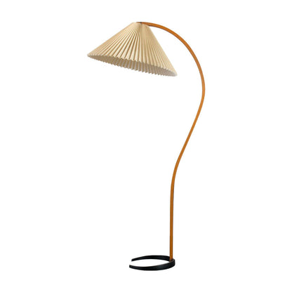 Garduru Stehleuchte im Caprani Design | LED Beleuchtung | Modernes Holz-Look | Elegante Wohnraum-Deko