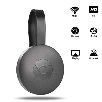 Chromecast Video-Diffusor Ohne Kabel – Streaming HD 1080p, Kompatibel mit Android, iPhone, PC