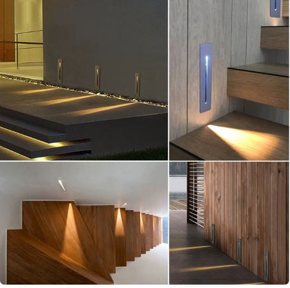 RoyaleGlow Sleek Eingelassene LED-Eck-Wandlampe - Modernes energieeffizientes Design