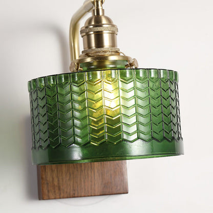 Garduru Wandleuchte – Rustikale Glas- und Holz-Wandleuchte mit vintage Charme
