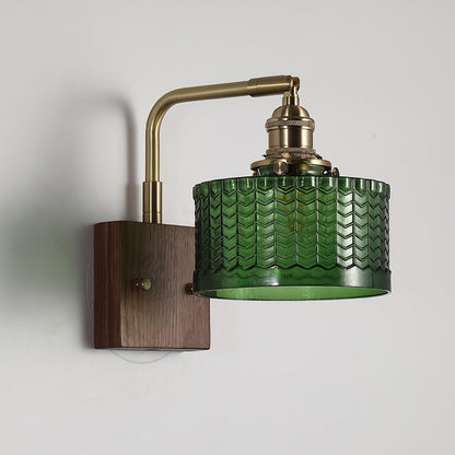 Garduru Wandleuchte – Rustikale Glas- und Holz-Wandleuchte mit vintage Charme