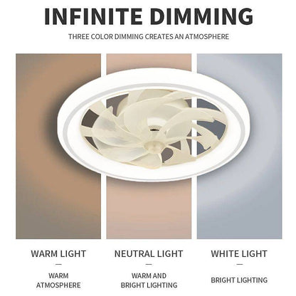 Smart Schlafzimmer Deckenventilator mit LED-Lichtern